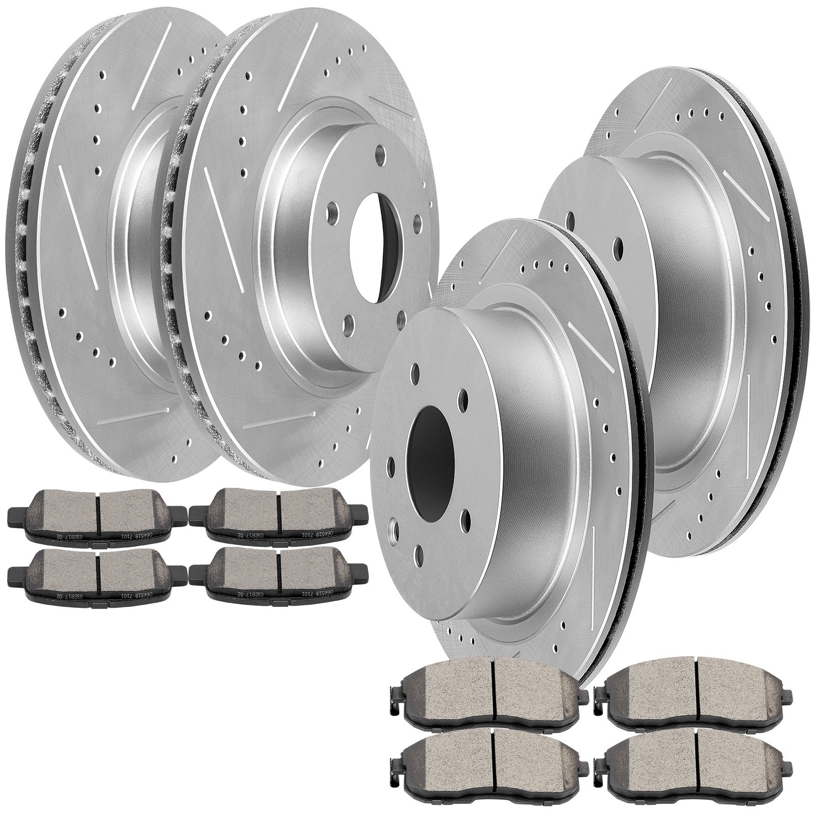 Front & Rear Brake Rotors + Ceramic Pads for 2005 Infiniti G35 Nissan 350Z