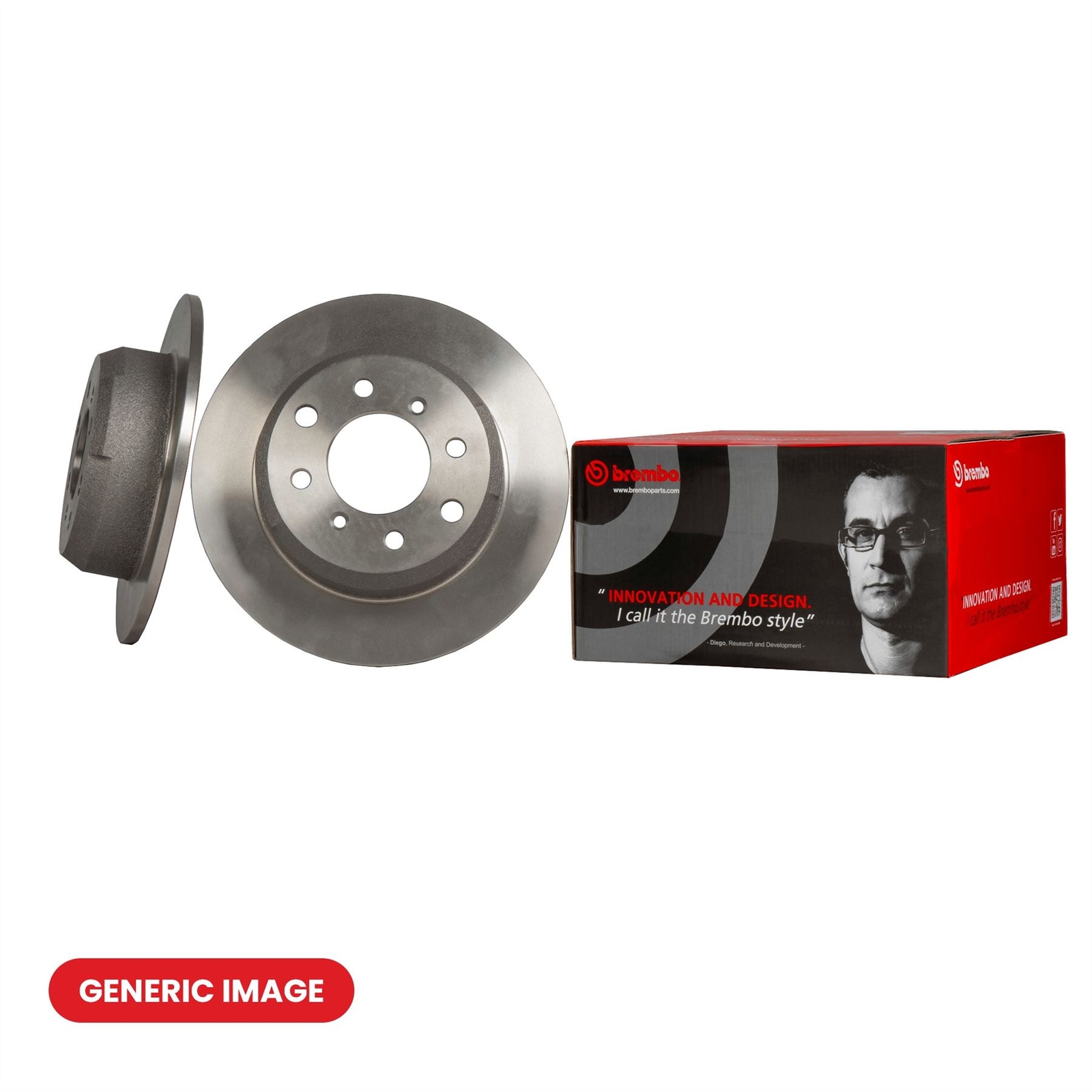 2x Brake Disc Rear For Citroen DS Opel Peugeot Toyota Vauxhall BREMBO 08.C308.11