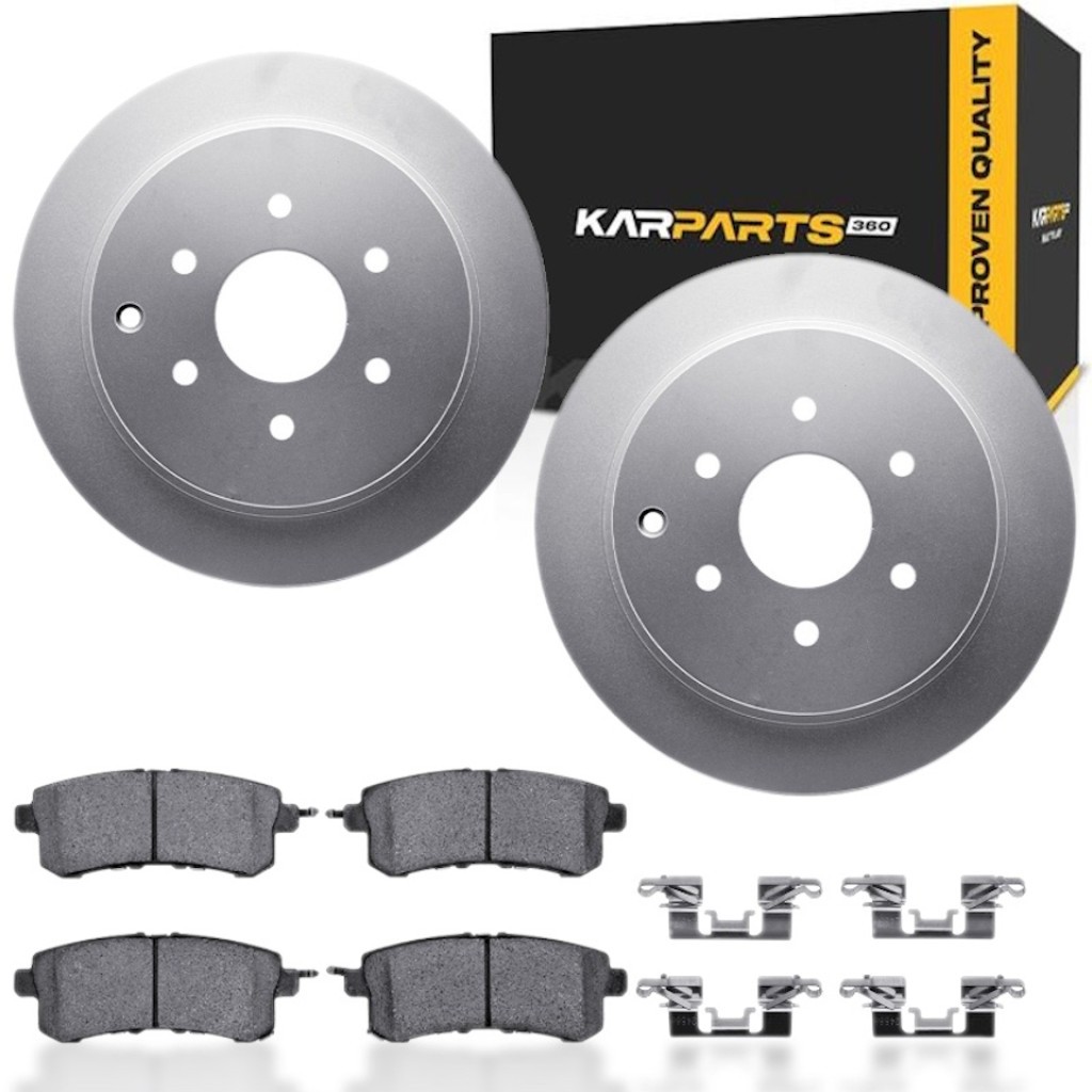 For Infiniti QX80 2014-2024 Brake Set Rear | Cast Iron | Vented | Ceramic Pads