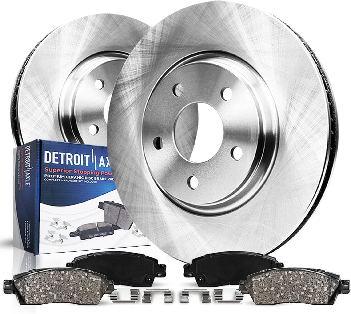 5-Lug Front Brake Pads Rotors for 2005-2023 Chrysler 300