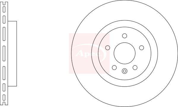APEC DSK3632 Brake Disc Front Vented Braking 330mm Outer Diameter Fits Mini Mini