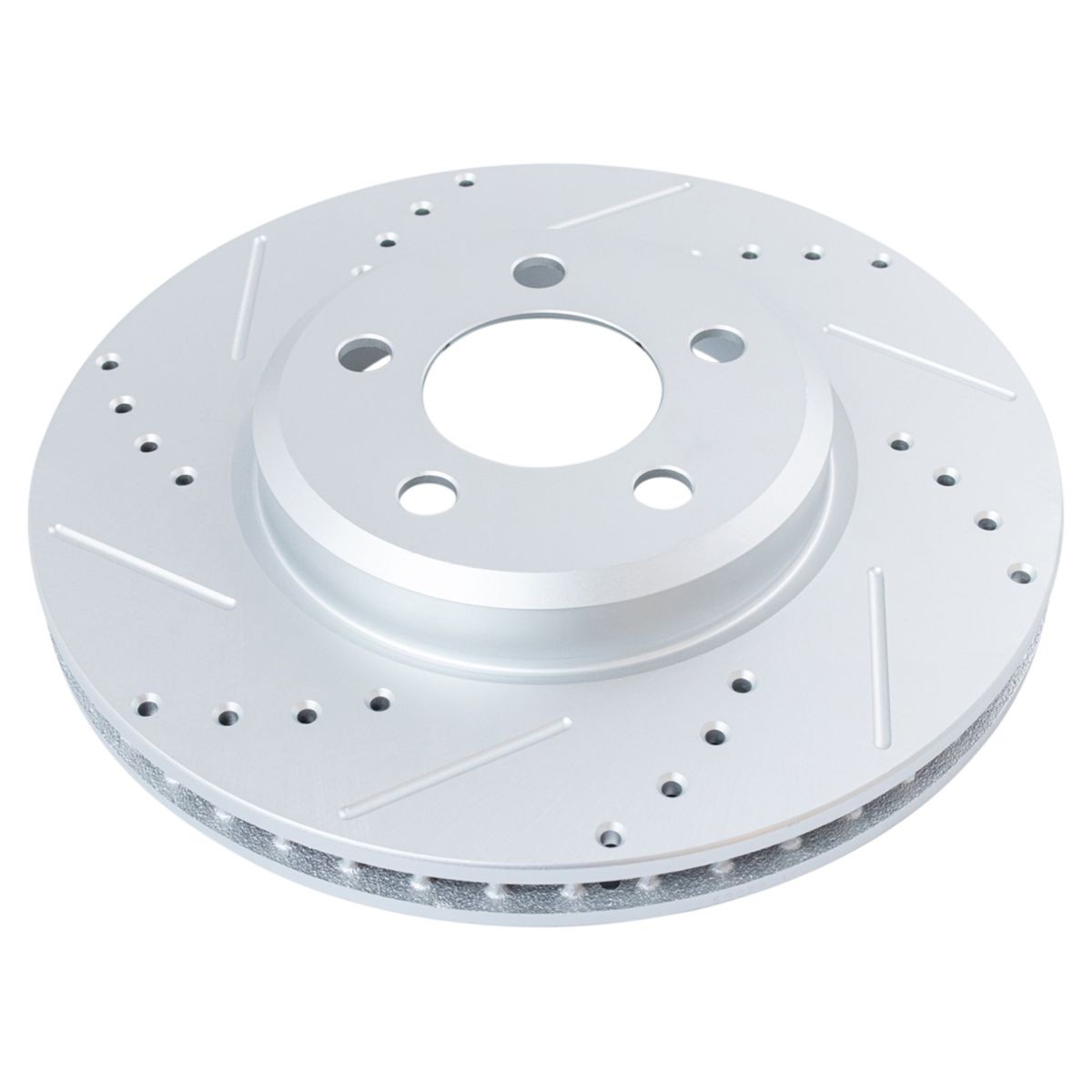 TRQ Front Performance Drilled & Slotted Brake Rotor Ceramic Pad Kit