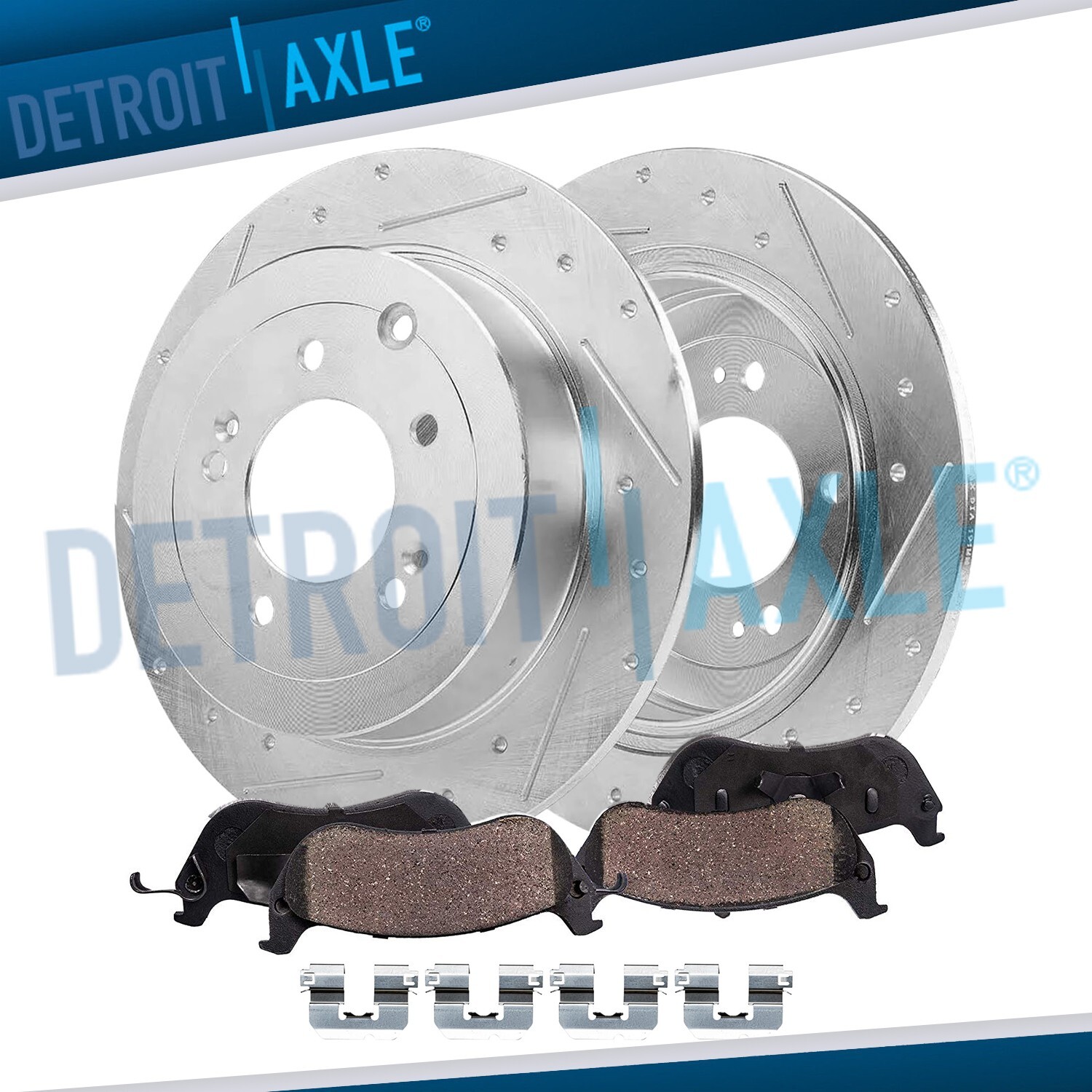 302mm Rear Drilled Disc Brake Rotors Brake Pads for Hyundai Tucson Kia Sportage
