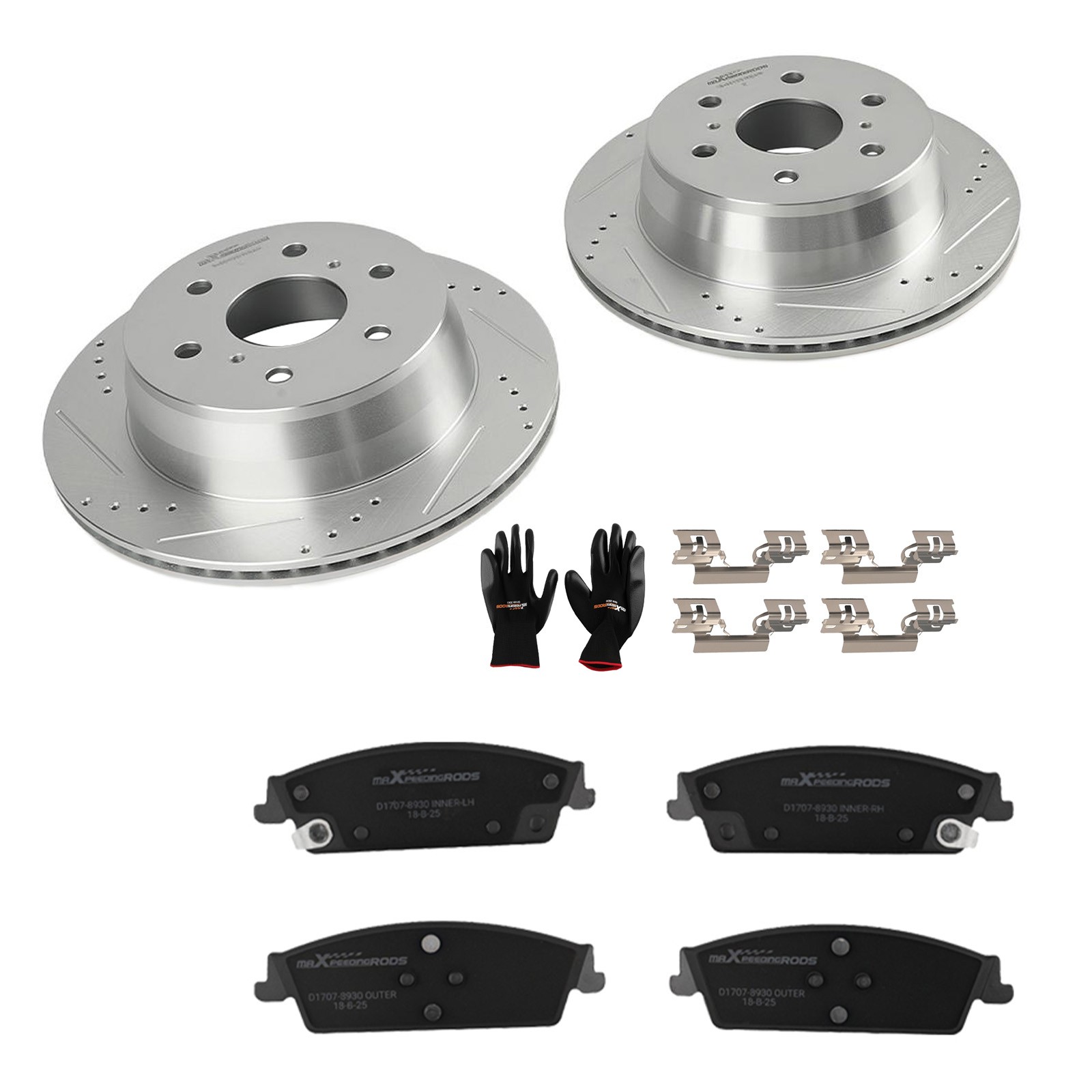 Rear Brake Rotors+Brake Pads Kit for GMC Yukon/Yukon XL 2015-2020 S-55133 P-1707