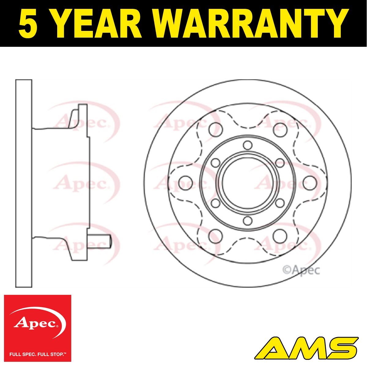 Fits Iveco Daily 1989-2006 2.3 D 2.5 2.8 3.0 Brake Disc Front Apec 42470842