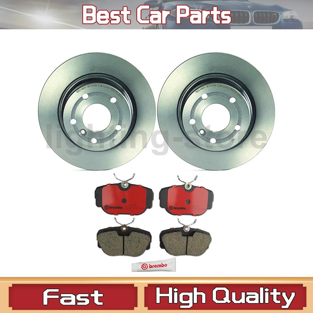 Rear Brake Pads and Disc Rotors Fits 2000 Land Rover Range Rover