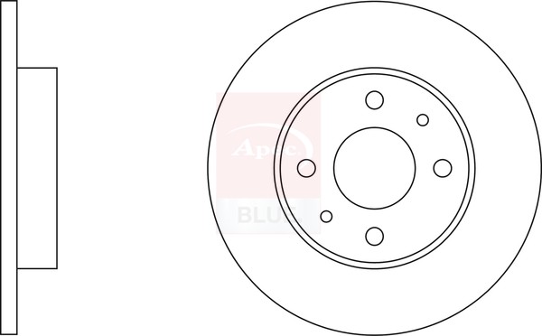 2x Brake Discs Pair Solid fits FIAT COUPE 2.0 Rear 93 to 00 240mm Set 1618869080