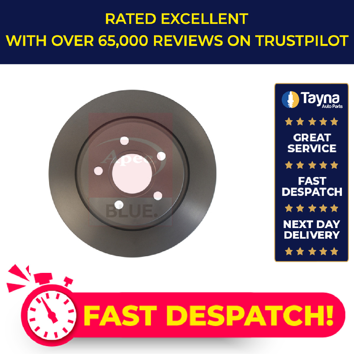 2x Brake Discs Pair Solid fits VOLVO S40 Mk2 1.8 Rear 04 to 10 280mm Set Quality