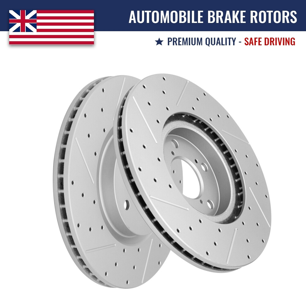 Front Disc Brake Rotors Pair For Acura MDX RLX ZDX 2009-2015 Honda Pilot