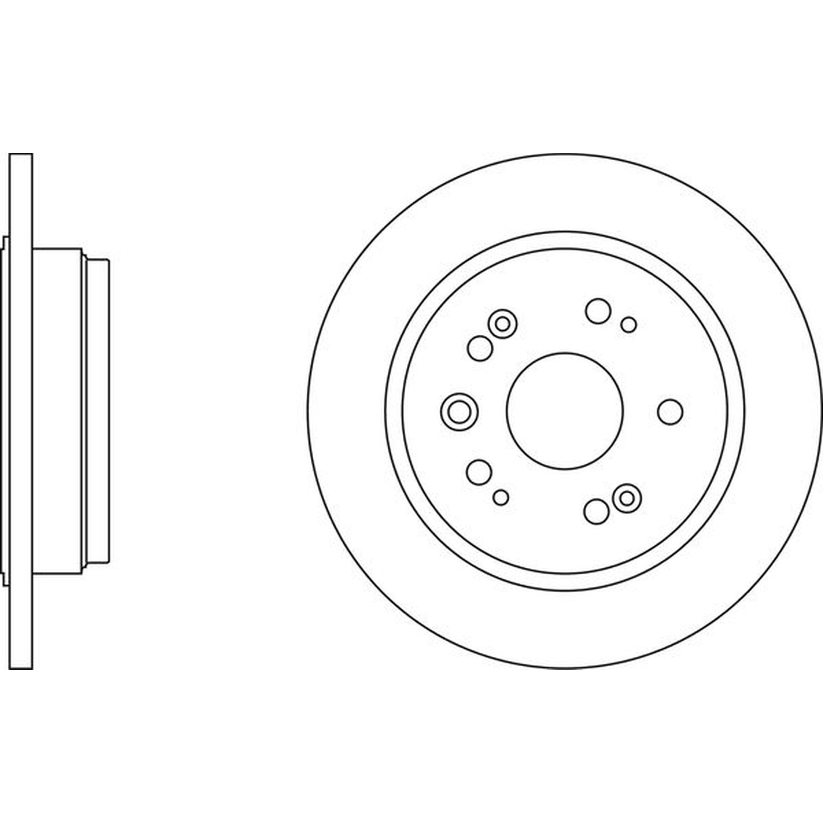 Apec Blue Brake Disc Rear SDK6427 Fits Honda FR-V and Stream – OE Spec. and Spec