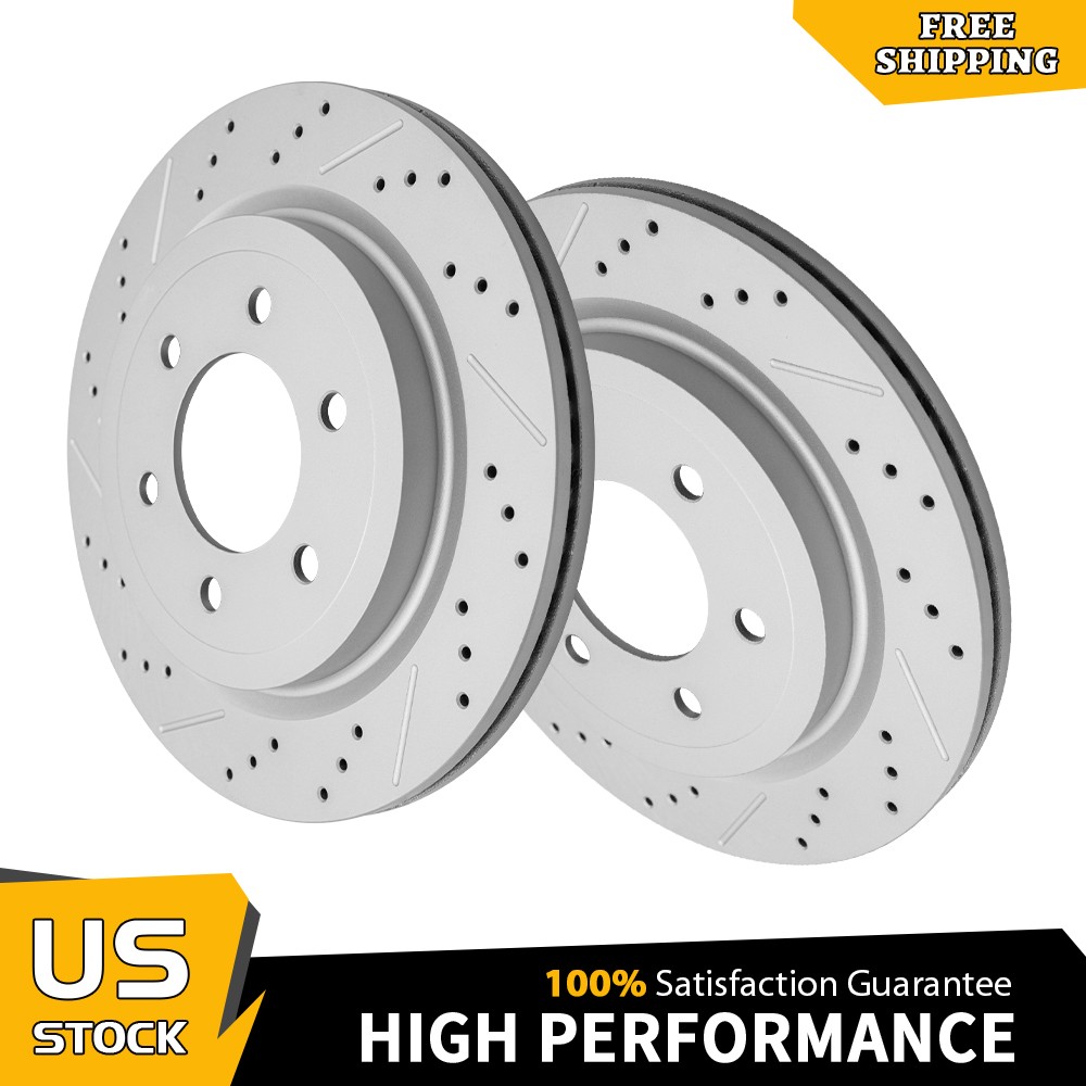 13.23 inch Rear Drilled Brake Rotors for Ford F-150 Expedition Lincoln Navigator