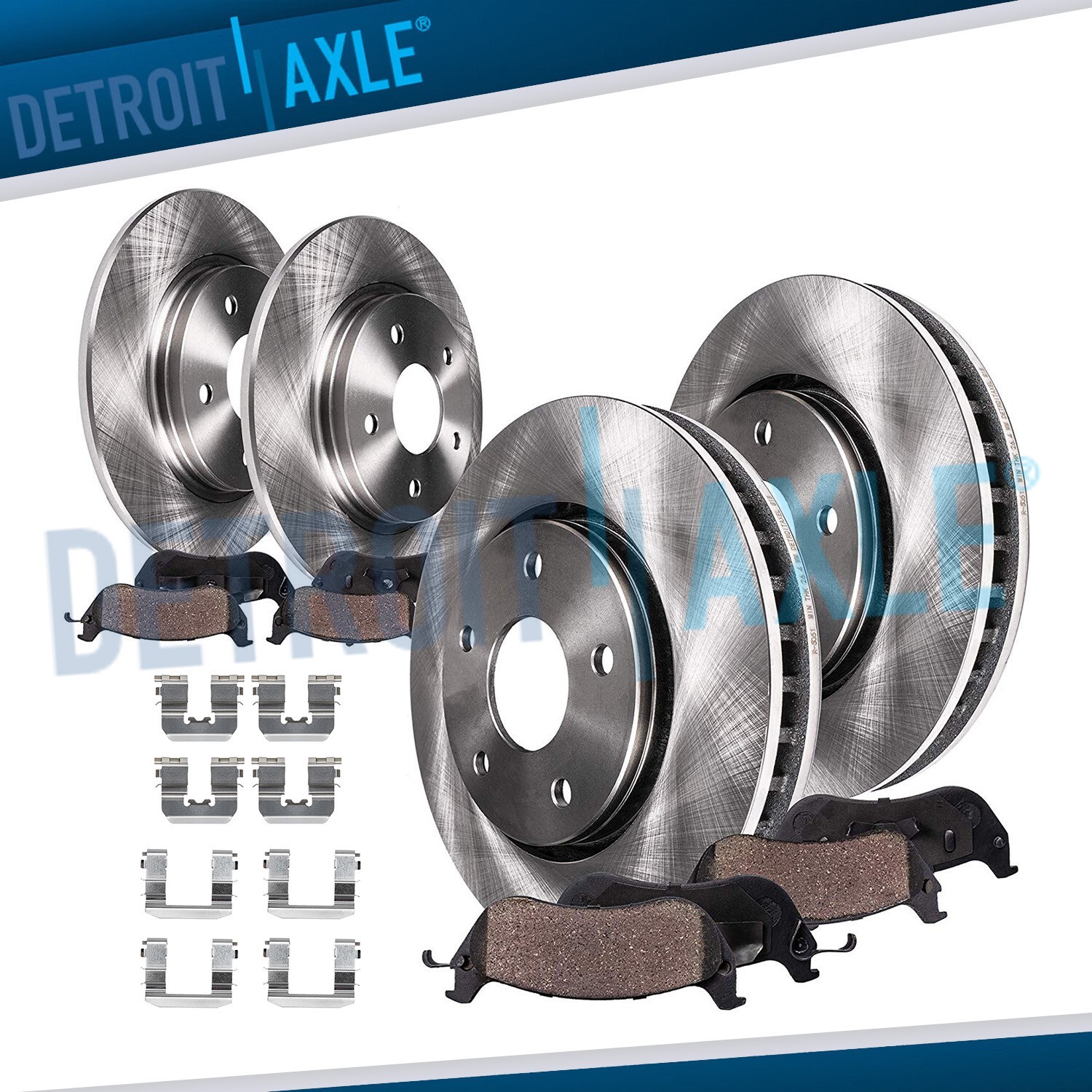 280mm Front 262mm Rear Disc Rotors Ceramic Brake Pads for 2014 – 2016 Kia Soul