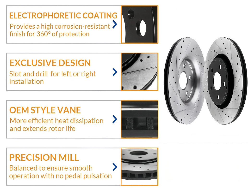 320mm Front Rear Disc Rotors & Ceramic Pads for 300 Charger Challenger Magnum