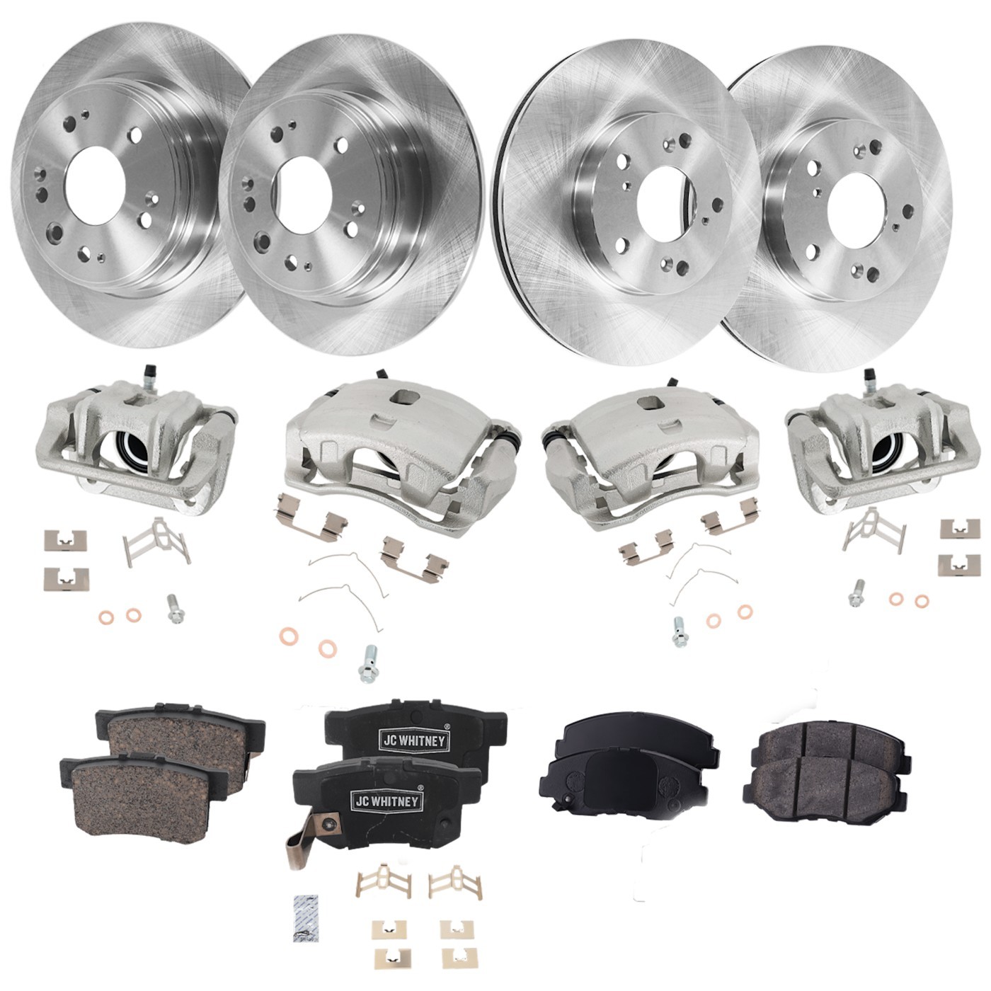 Brake Kit With Calipers 4-Wheel Set Front & Rear for Honda CR-V 2002-2004