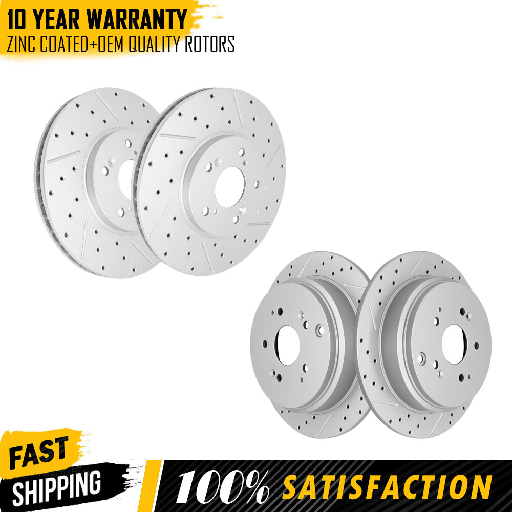 4pcs Front and Rear Brake Disc Rotors for 2002 2003 2004 Honda Odyssey Rotors