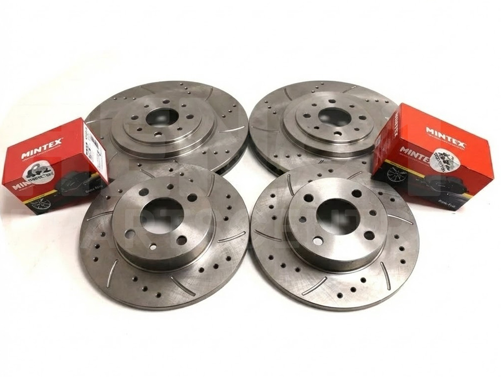 FOR FIAT 500 ABARTH 1.4 312 595 FRONT REAR DRILLED GROOVED BRAKE DISCS PADS 284M
