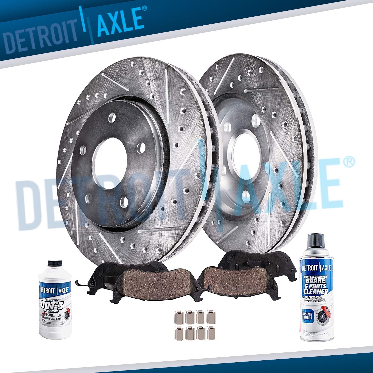 Front Drilled Brake Rotors + Brake Pads for 2008 – 2011 Dodge Nitro Jeep Liberty