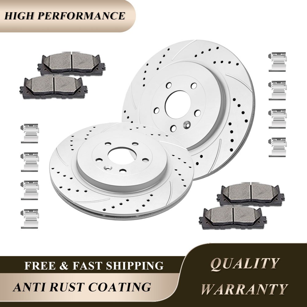 345mm Rear Brakes Rotors Pads Kits Fit for Ford Explorer Flex Taurus Lincoln MKS