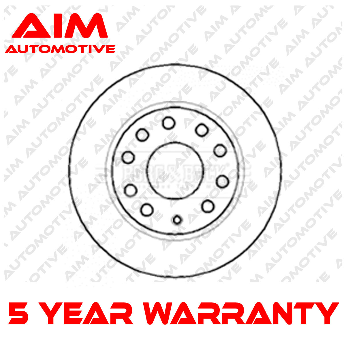 Brake Disc Rear Aim Fits VW Golf Scirocco Audi A3 Skoda Octavia Yeti Seat Leon
