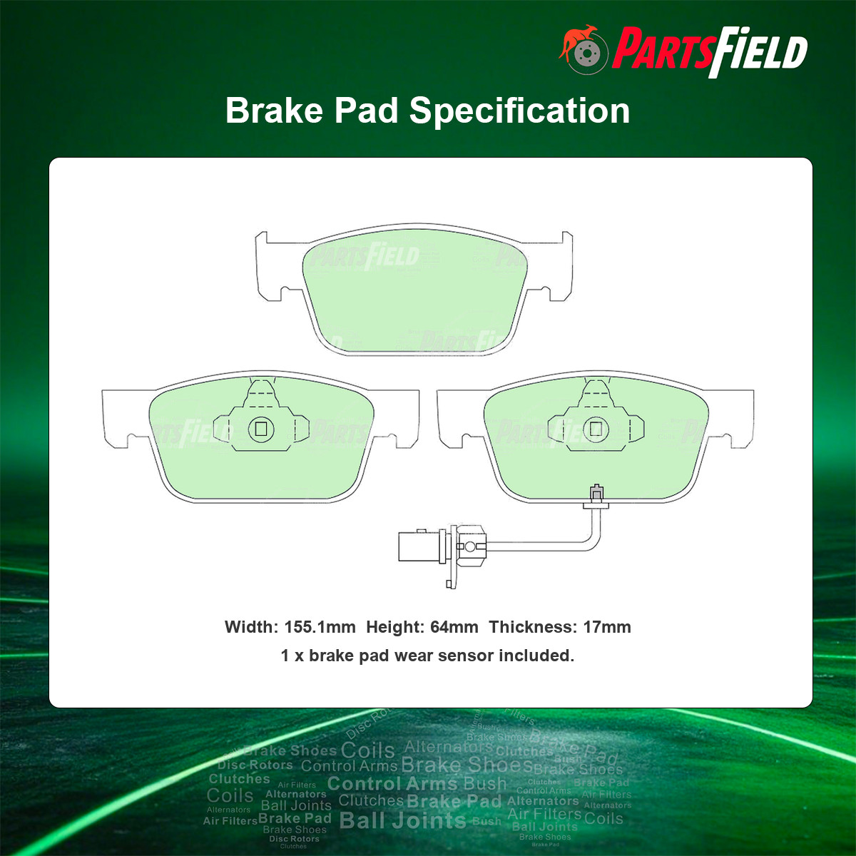 Full Set Brembo UV Coated Disc Rotors+KDH Brake Pads for Audi A4 8W2 B9 15-21