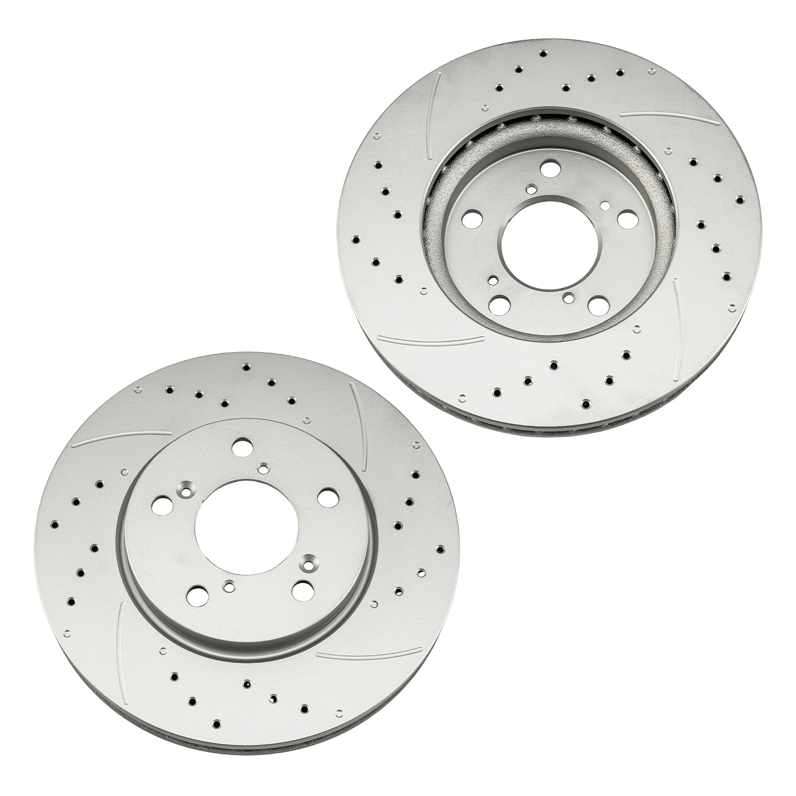 Front Coated Drilled & Slotted Brake Rotors Fits 2005-2010 Honda Odyssey Pair