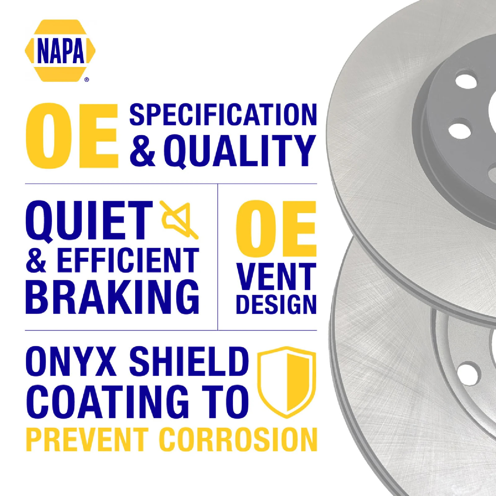 2x Brake Discs Pair Solid fits FORD MONDEO Mk5 2.0 Rear 2014 on 301mm Set NAPA