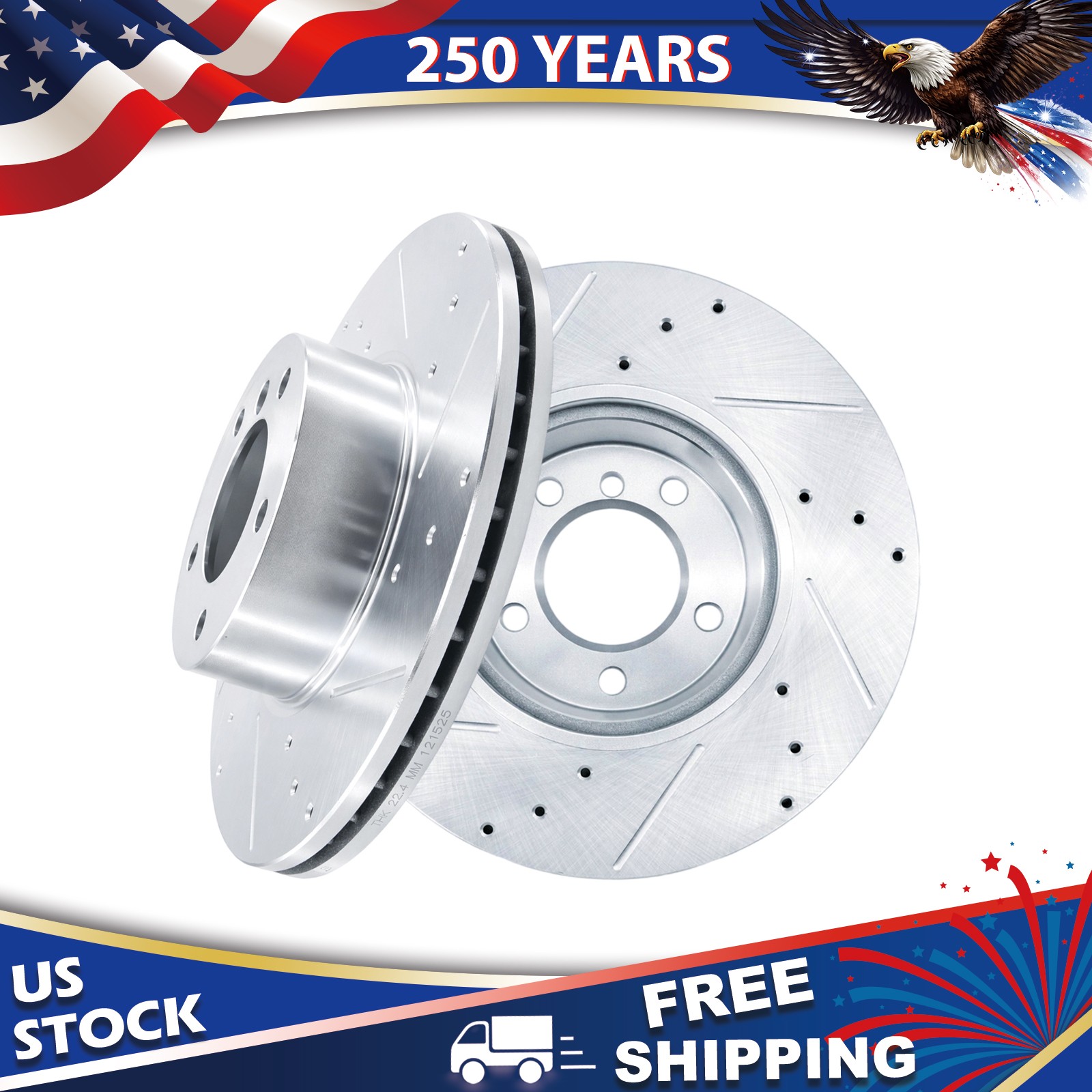 12.28″ Front Drilled Brake Rotors for BMW X1 2012 2013 2014 2015 & 323i 2011