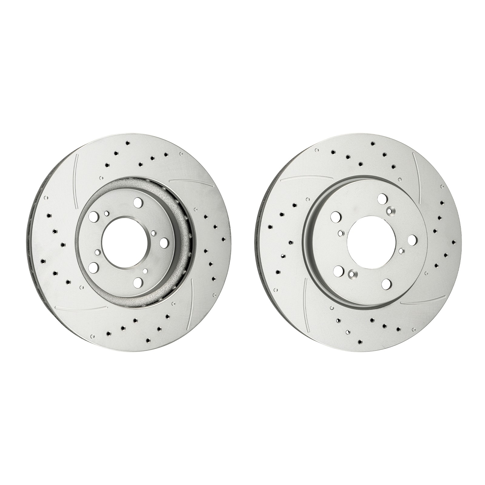Front Coated Drilled & Slotted Brake Rotors Fits 2005-2010 Honda Odyssey Pair