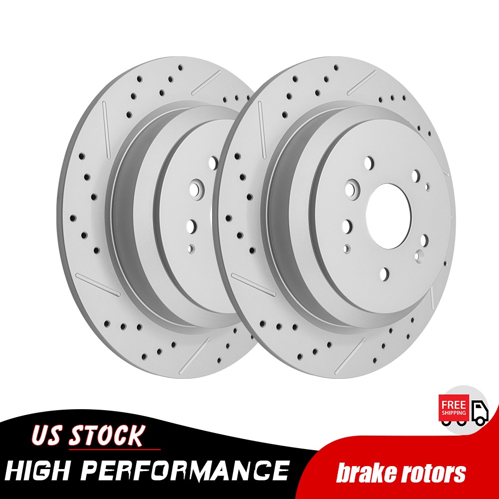 330mm Rear Drilled Disc Brake Rotors for Acura MDX 2014 2015 2016