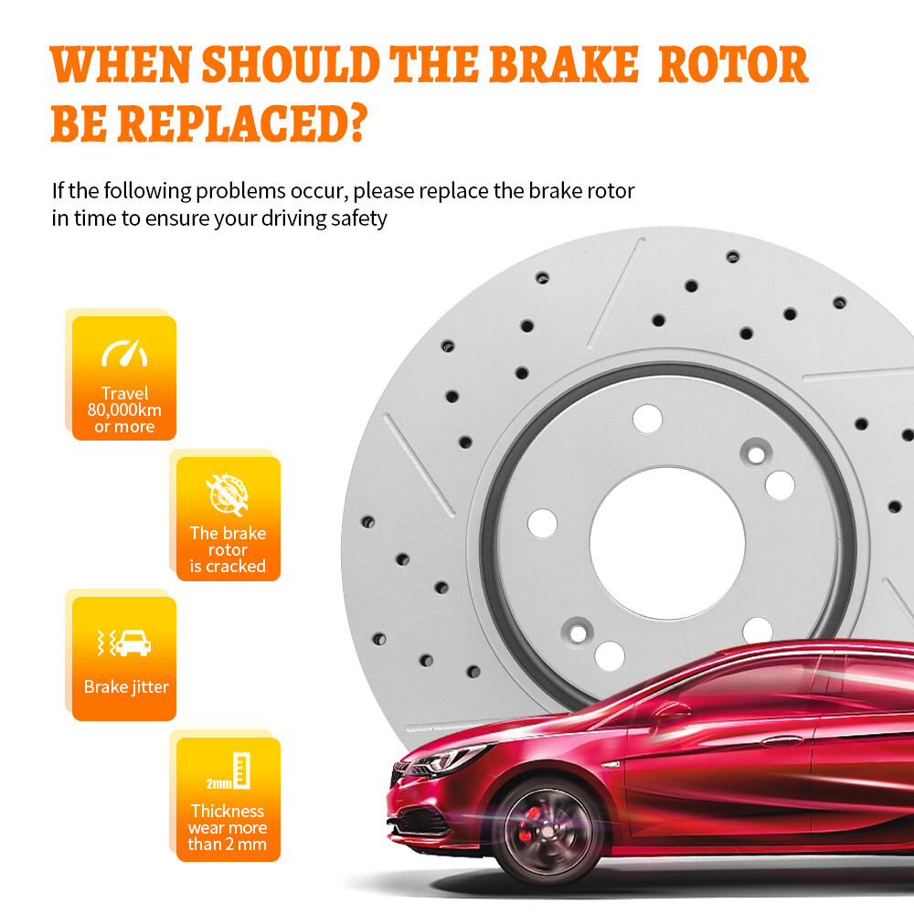 350mm Front Drilled Brake Rotors & Pads for 2013 – 2020 Jeep Grand Cherokee