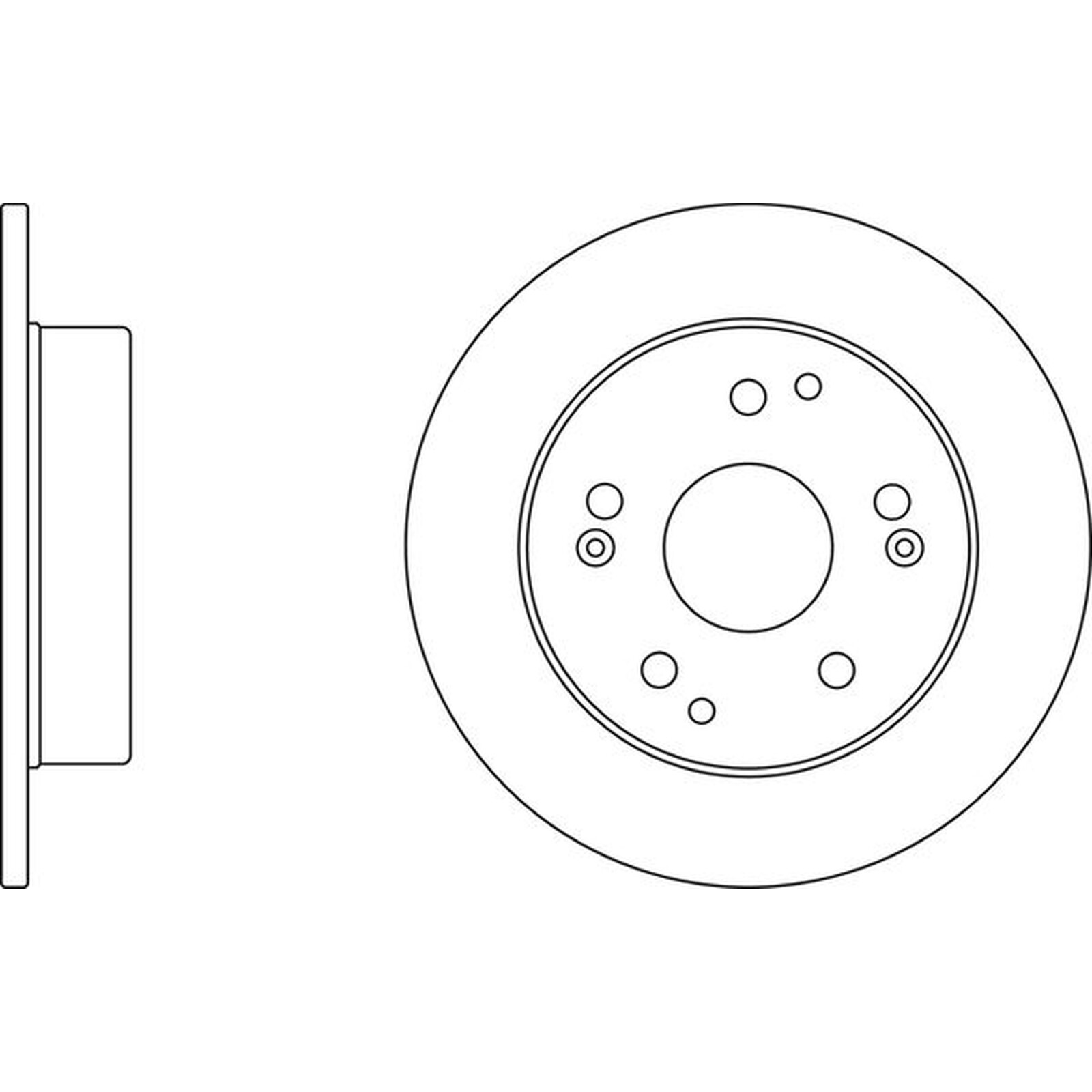 Apec Blue Brake Disc – Rear SDK6278 Fits Honda Civic & Integra – OE Spec.