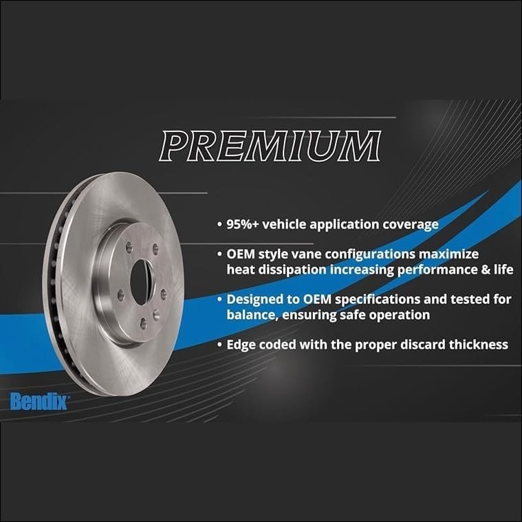 Durable Front Brake Rotor for Mini Cooper 2007-2002 – Excellent Noise Reduction