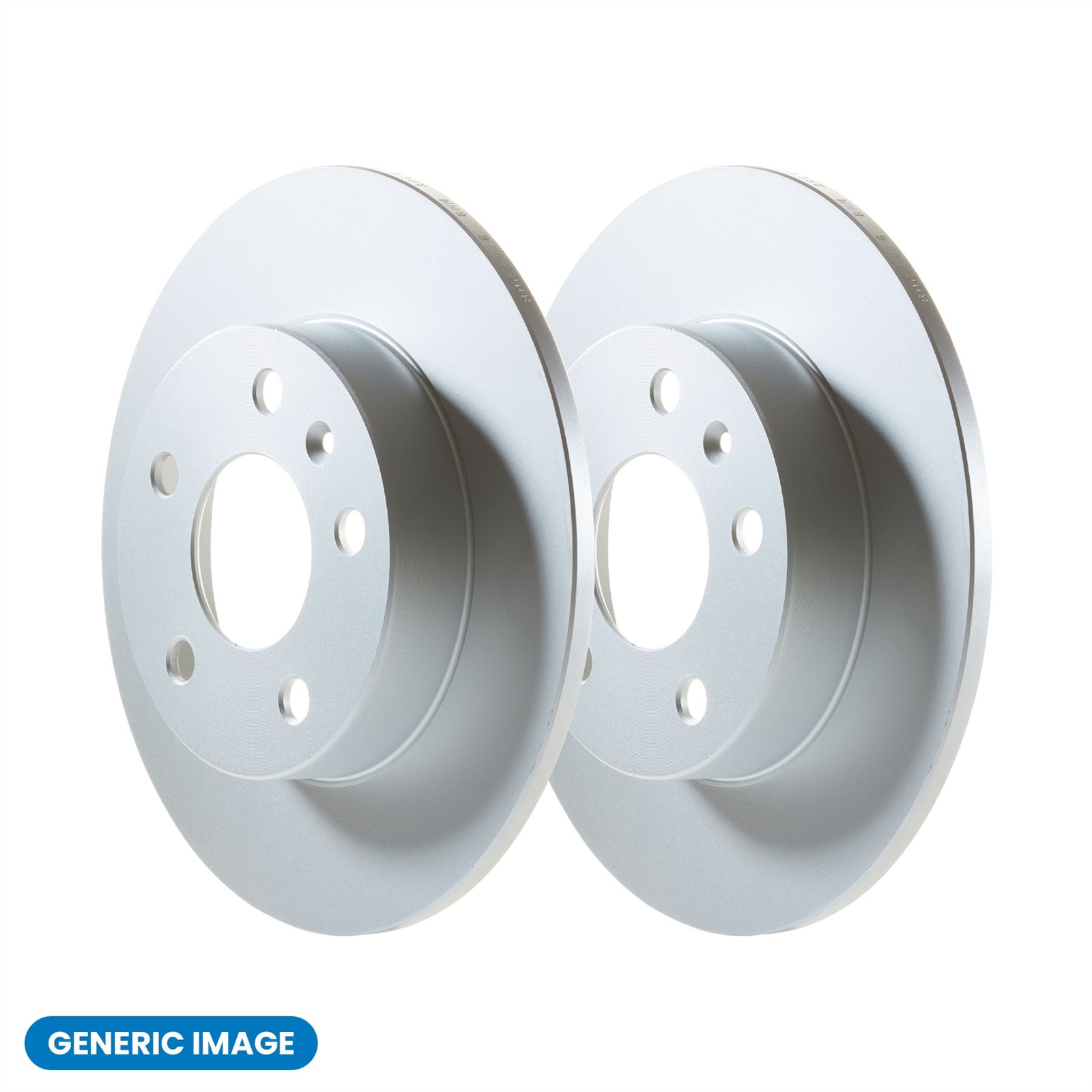 Pair of Solid Rear Brake Discs for Honda CR-V 2001-2007