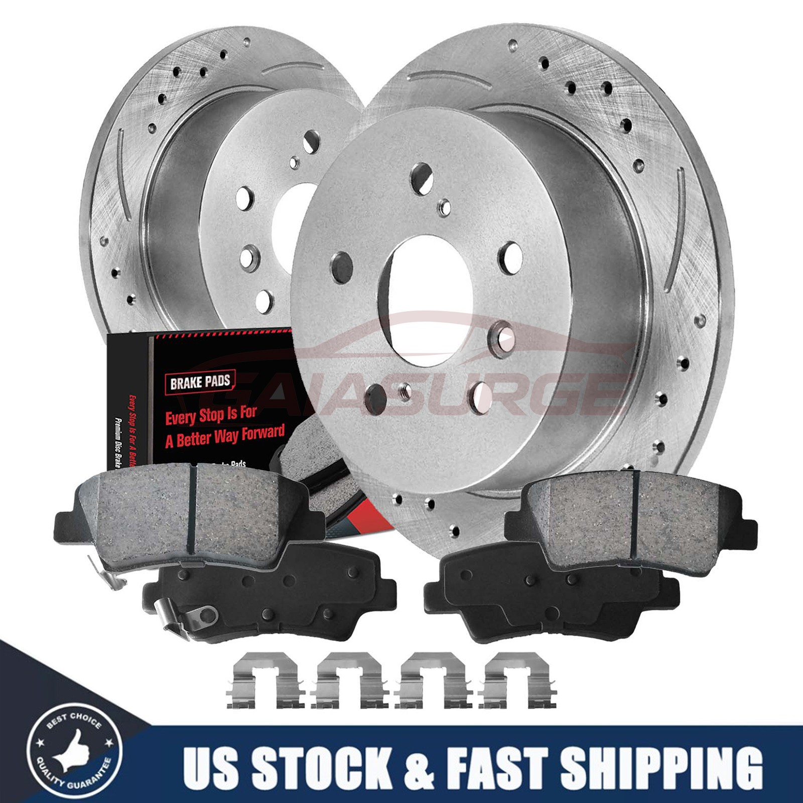 10.31 inch Rear Disc Brake Rotors Ceramic Pads for 2010 2011 2012 2013 Kia Soul