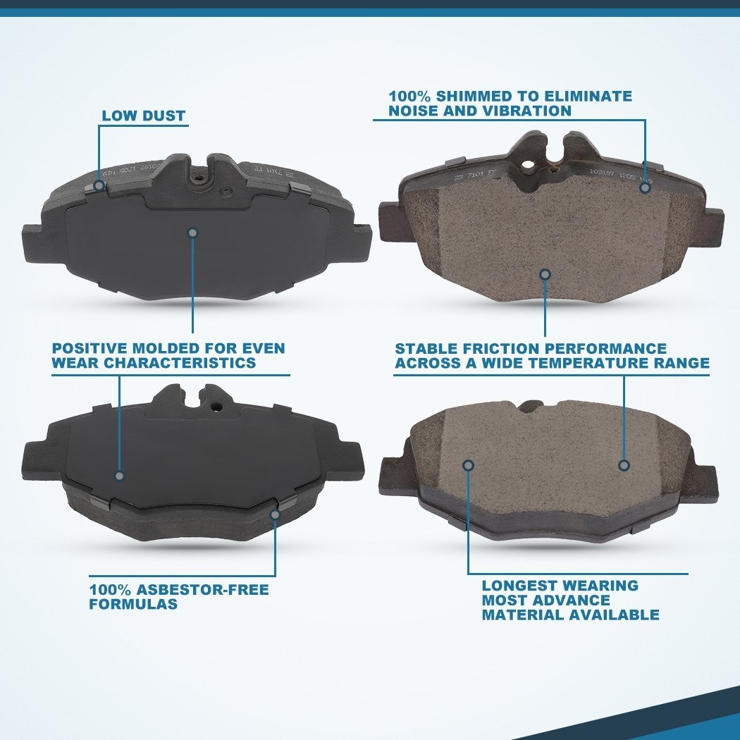 Front Performance Drilled Slot Brake Rotors Ceramic Pads For 2006-2013 Mazda 6