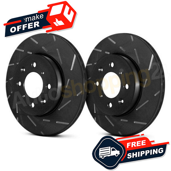 EBC USR BlackDash Series Sport Slotted 1-Piece Brake Rotors for 00-07 Ford Focus