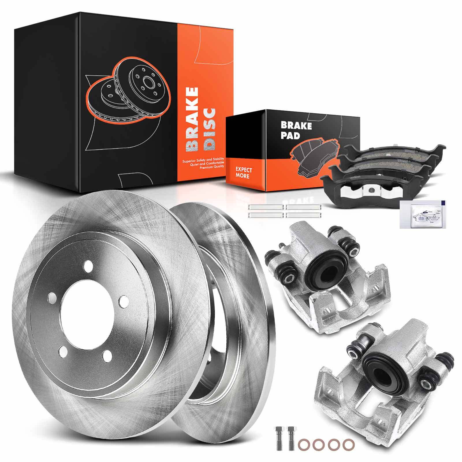 Rear Brake Rotor & Ceramic Pads + Caliper for Ford Explorer Mercury 02-05 301mm