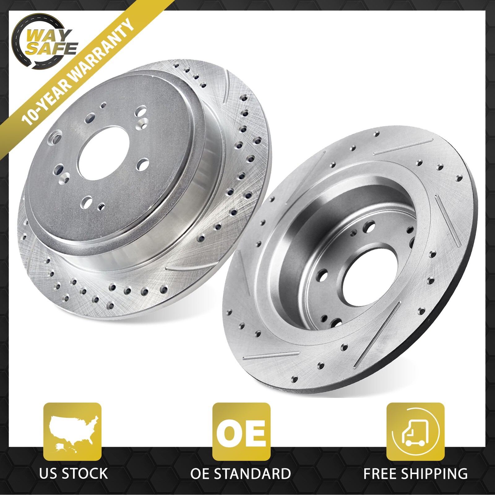 309 mm Rear Brake Rotors for 2015 – 2019 Toyota Highlander 2010 – 2015 Rx350