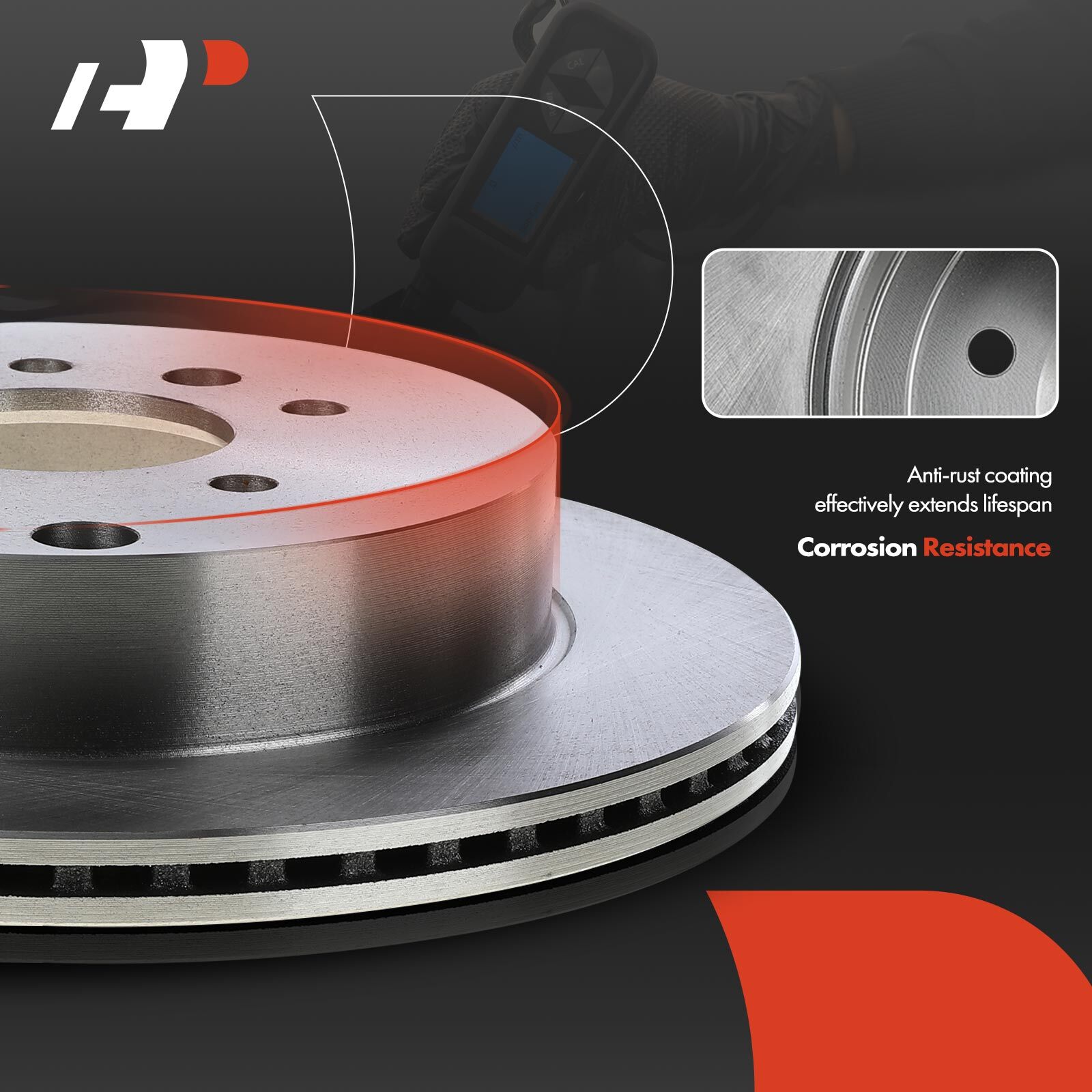 A-Premium Front Side Disc Brake Rotor for Hyundai Veracruz 2007-2012 V6 3.8L