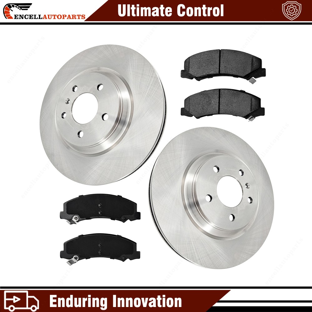 For Cadillac 06 -11 DTS Buick LuCerne V8 323mm Front Brake Rotors & Ceramic Pads