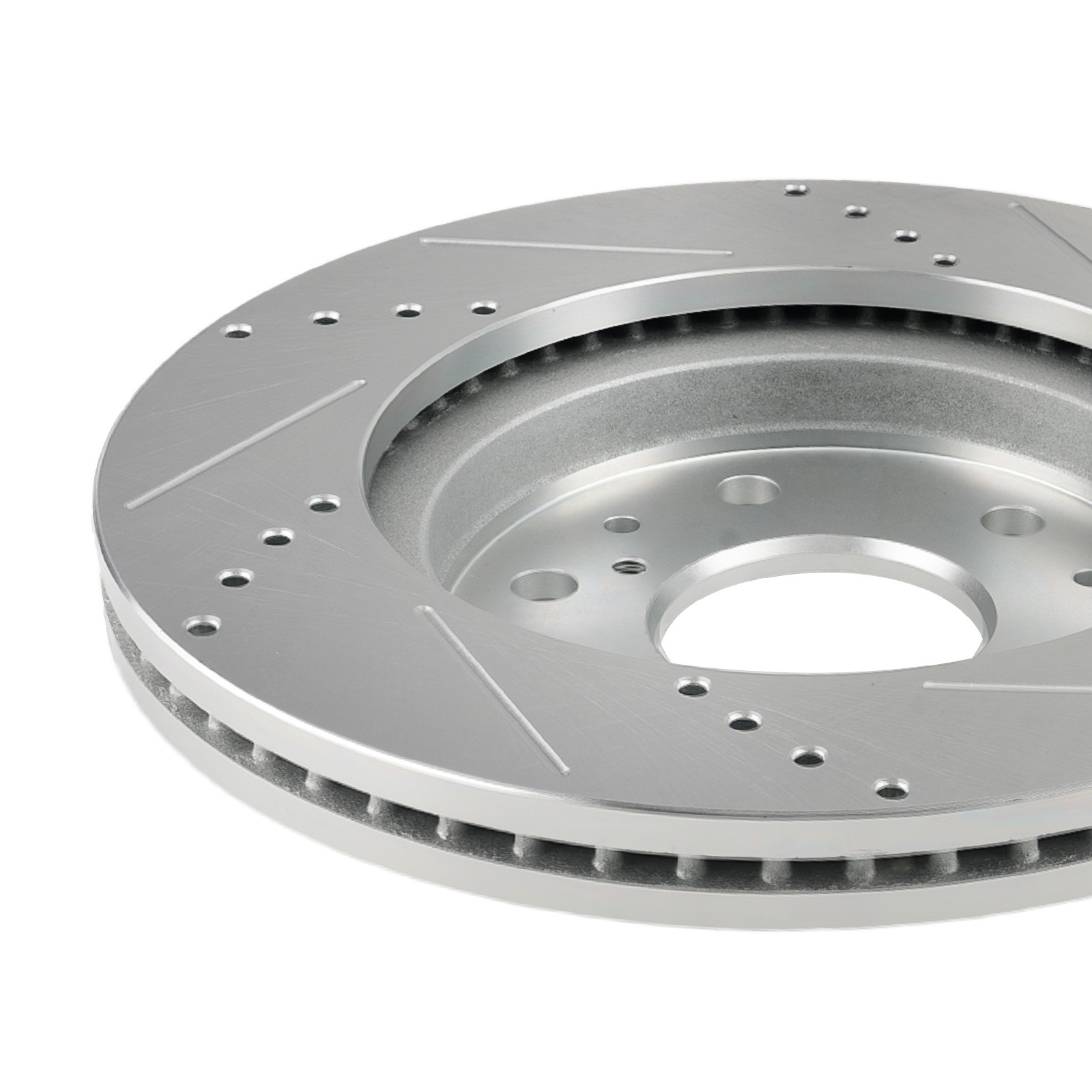 Front Drilled & Slotted Brake Rotor Set for Chevrolet Silverado 1500 LD 2019