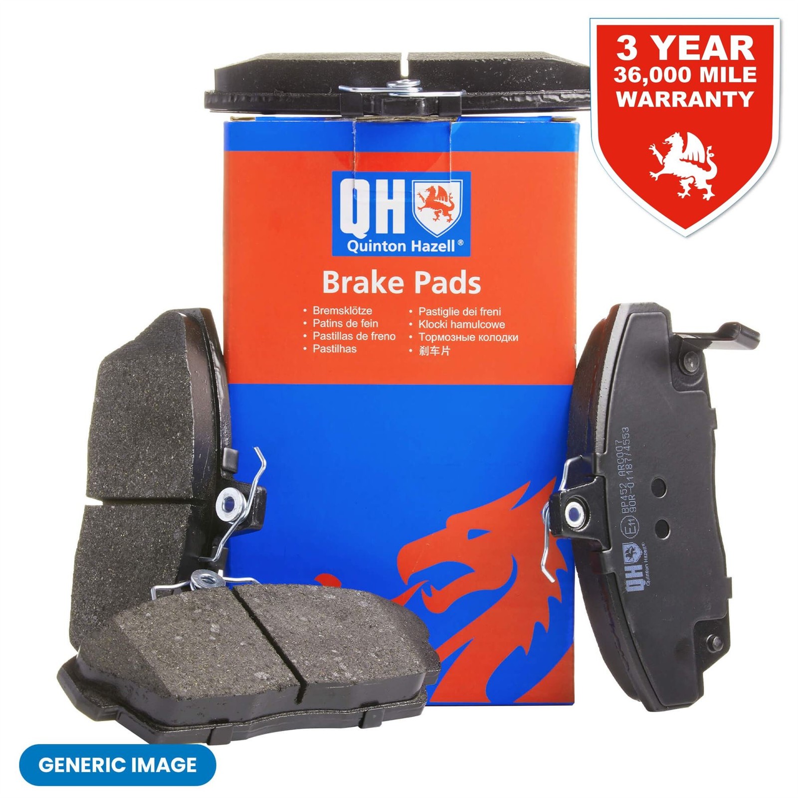 Brake Pad Set For Disc Front Fits Alpina BMW Toyota Quinton Hazell BP1931