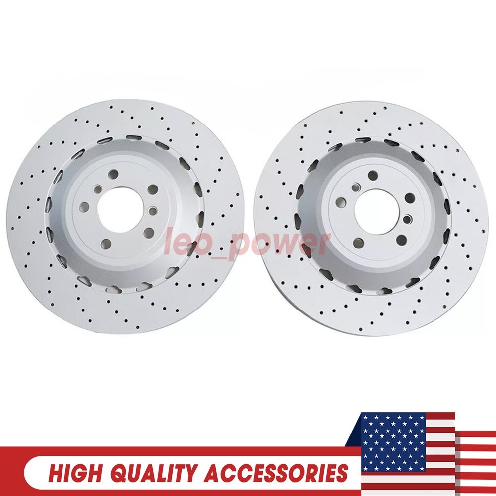 NEW Rear Vented & Drilled Disc Brake Rotors For BMW F10 F12 F13 M5 M6