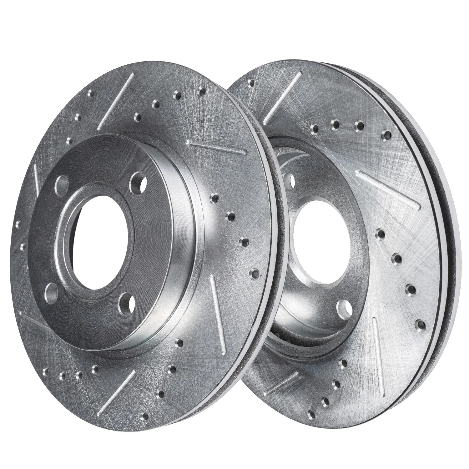Front Drilled Rotors and Ceramic Brake Pads Chevy Cobalt Pontiac G5 Pursuit Ion
