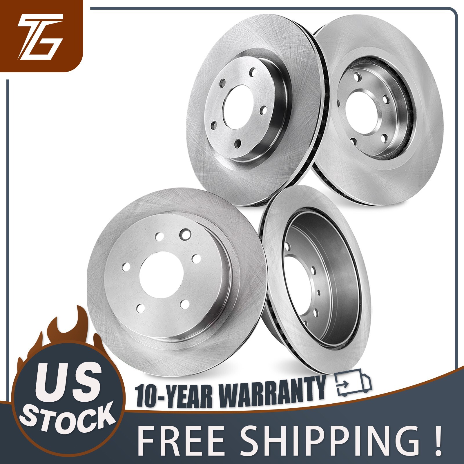 Front & Rear Brake Rotors for 2014-2015 Nissan Rogue Select 2008-2017 Rogue