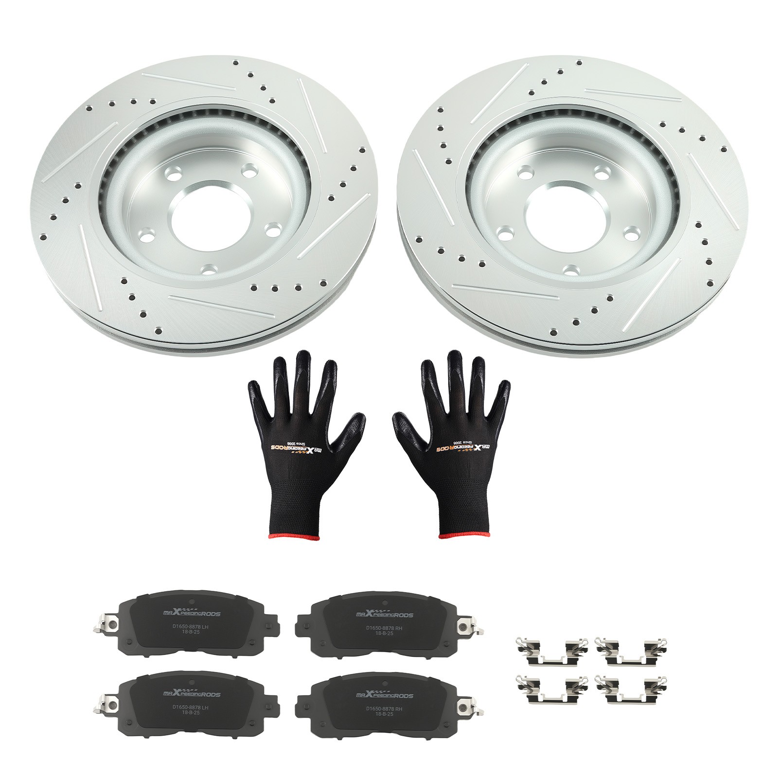 Front Drilled & Slotted Brake Rotors&Ceramic Pads for Nissan Altima 13-23 S31464
