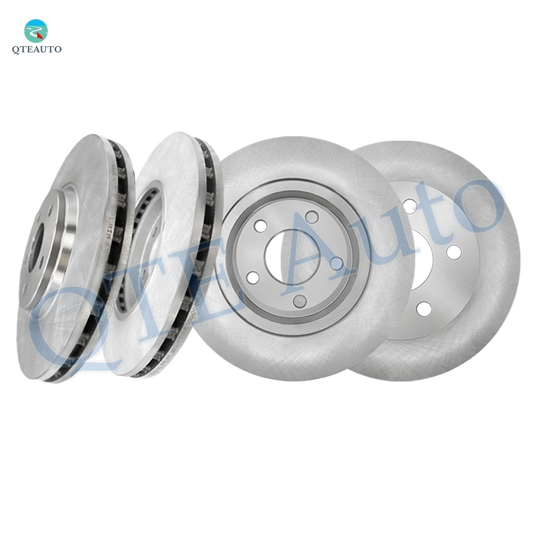 Set of 4 Front 296mm-Rear 270mm Disc Brake Rotors For 2008-2010 Chevrolet HHR
