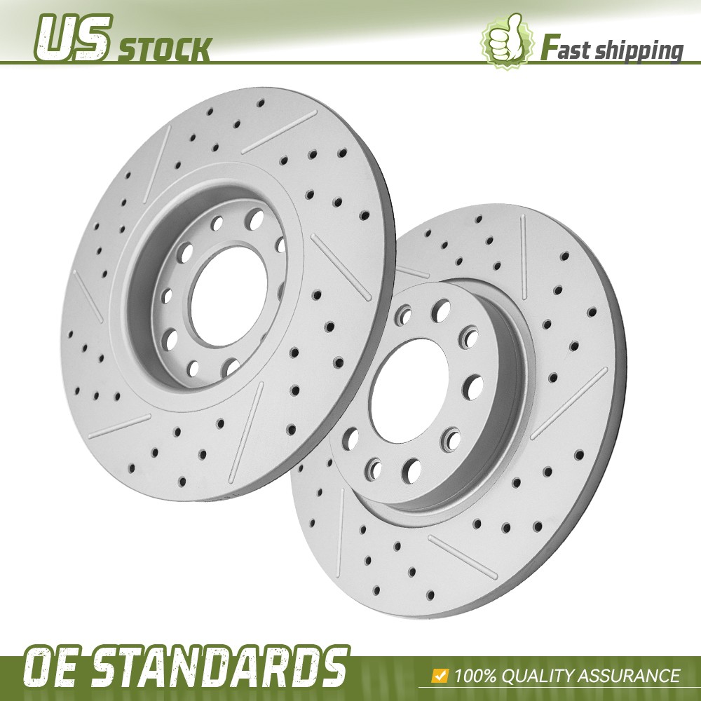 278mm Rear Brake Rotors for 14 – 23 Jeep Cherokee w/ Single Piston Front Caliper