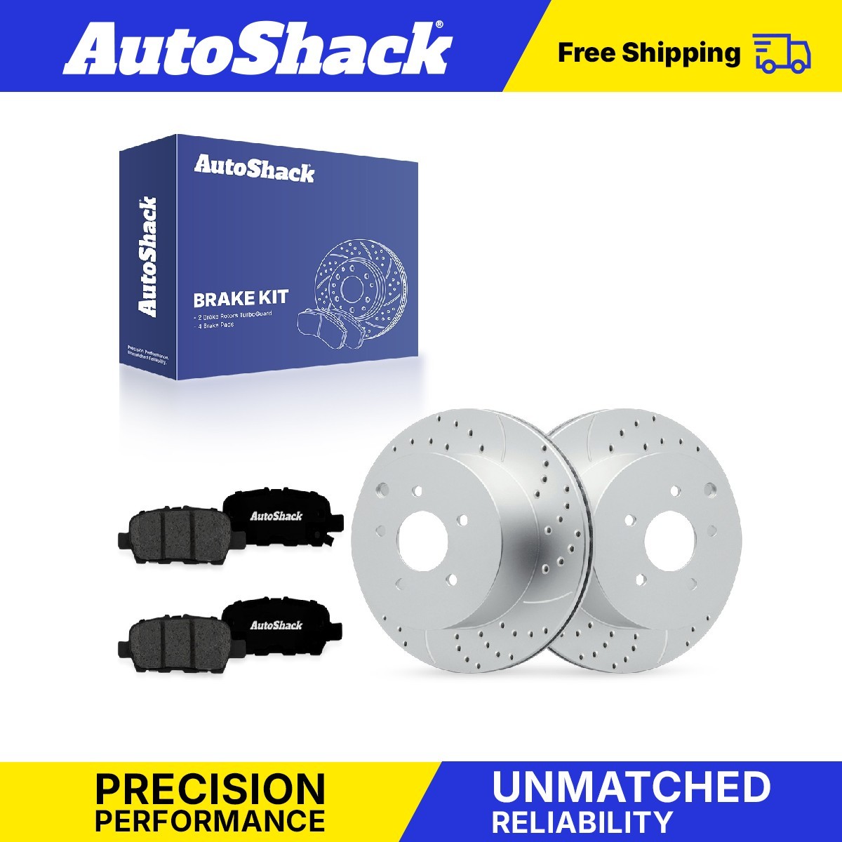 Rear Drilled Slotted Brake Rotors Premium Ceramic Pads for INFINITI, FX35 08-10