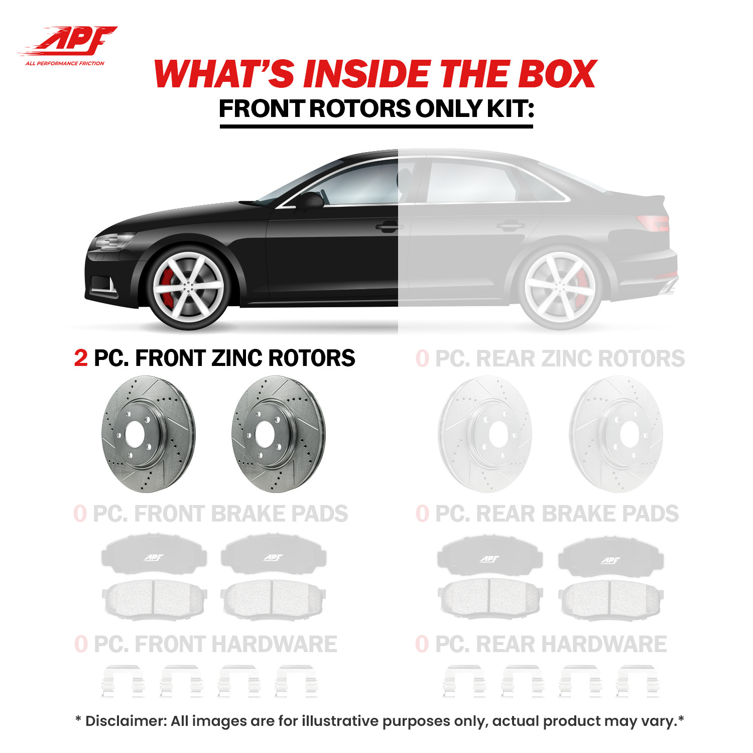 For Cadillac Seville 1997-2002 – Front Drilled and Slotted Rotors